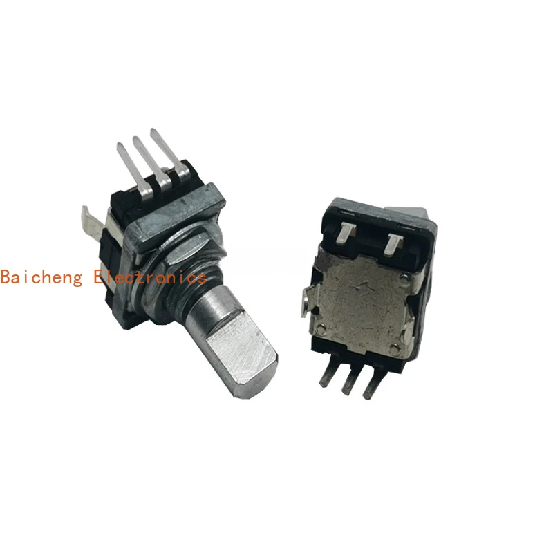 10PCS Rotating 360 encoder EC11 volume control switch without step pulse potentiometer half axis length 15mm