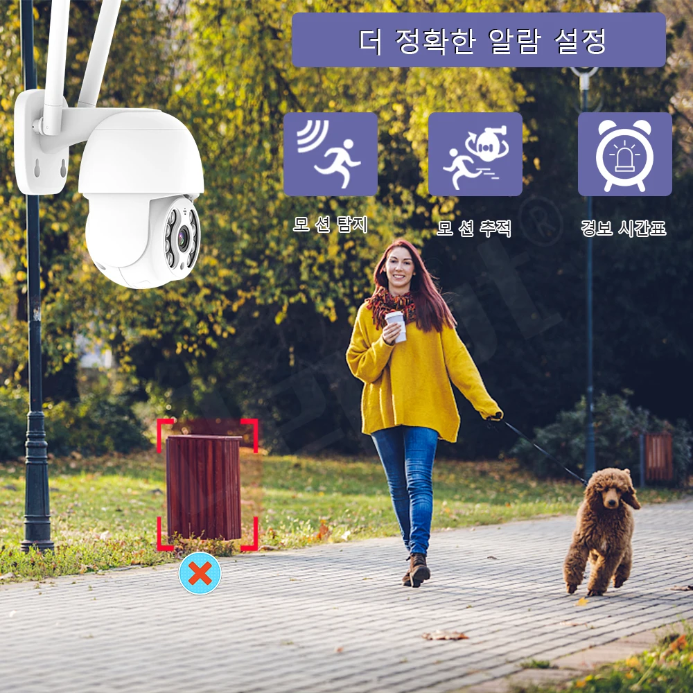 Outdoor WiFi Wired IP Camera 4MP Color Night Vision Two Way Audio Cloud Record Motion Track Human Detection Tuya Smartlife App