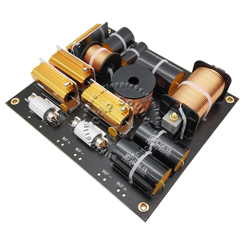 1pcs 1200W 3 WAY Hi-Fi ลําโพงความถี่กรองเสียง CROSSOVER BOARD ทวีตเตอร์ฟิวส์สําหรับ 15-18 นิ้ว