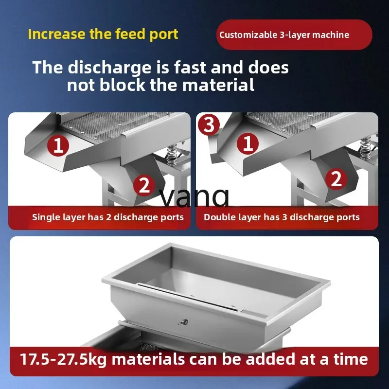 LTT linear vibrating screen small industrial stainless steel multifunctional electric vibrating screen sand machine