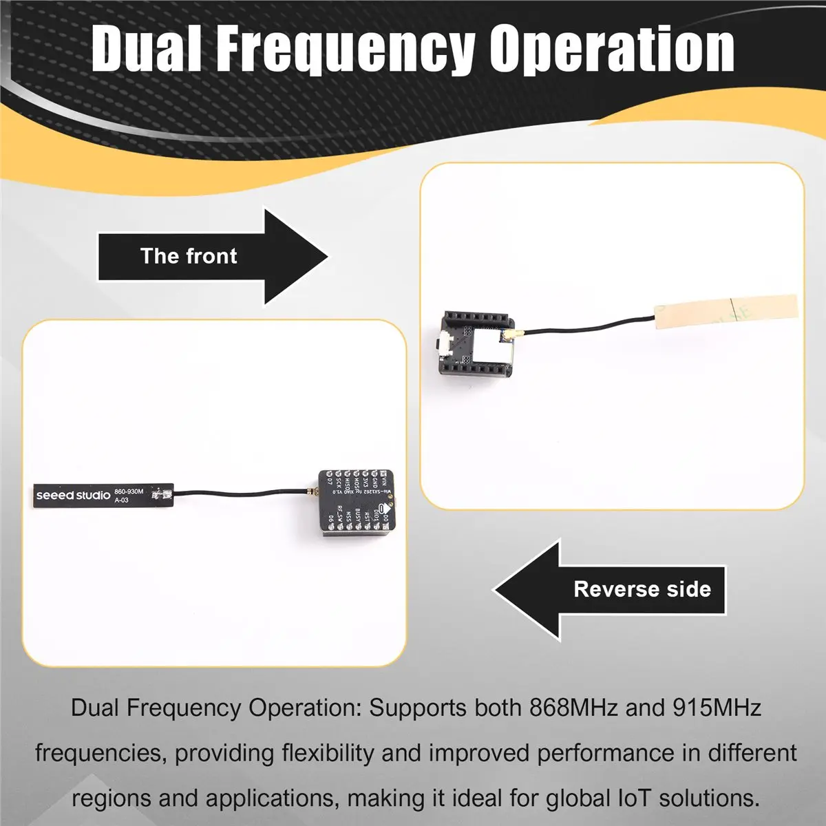 Wio-SX1262 LoRa Module for XIAO Series Development Boards SX1262 Chip 868MHz/915MHz Dual Frequency