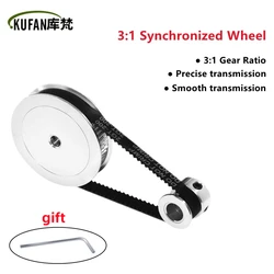 KUFAN 2GT Pulley GT2 Timing Belt Pulley 60teeth 20teeth 5mm/8mm Reduction 3:1/1:3 Belt Width 6mm for 3D Printer DIY Accessories