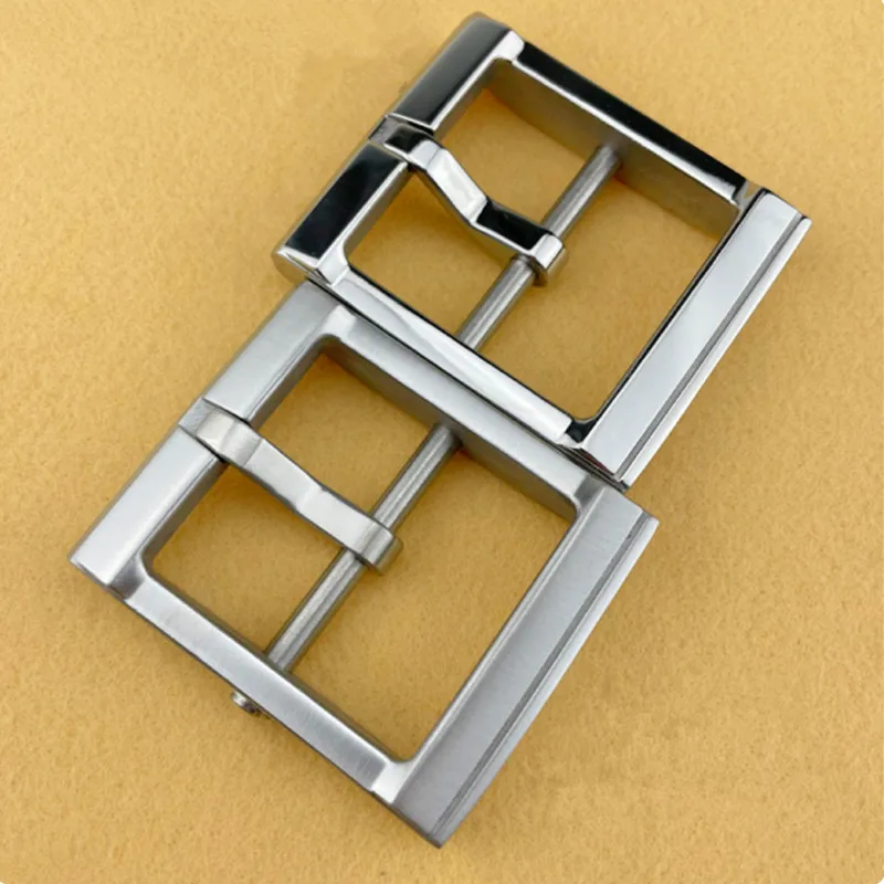 40mm Stainless steel Pin Belt Buckles Men\'s Metal Clip Buckle DIY Leather Craft Jeans Accessories Supply for 3.8cm-3.9cm Wide Be