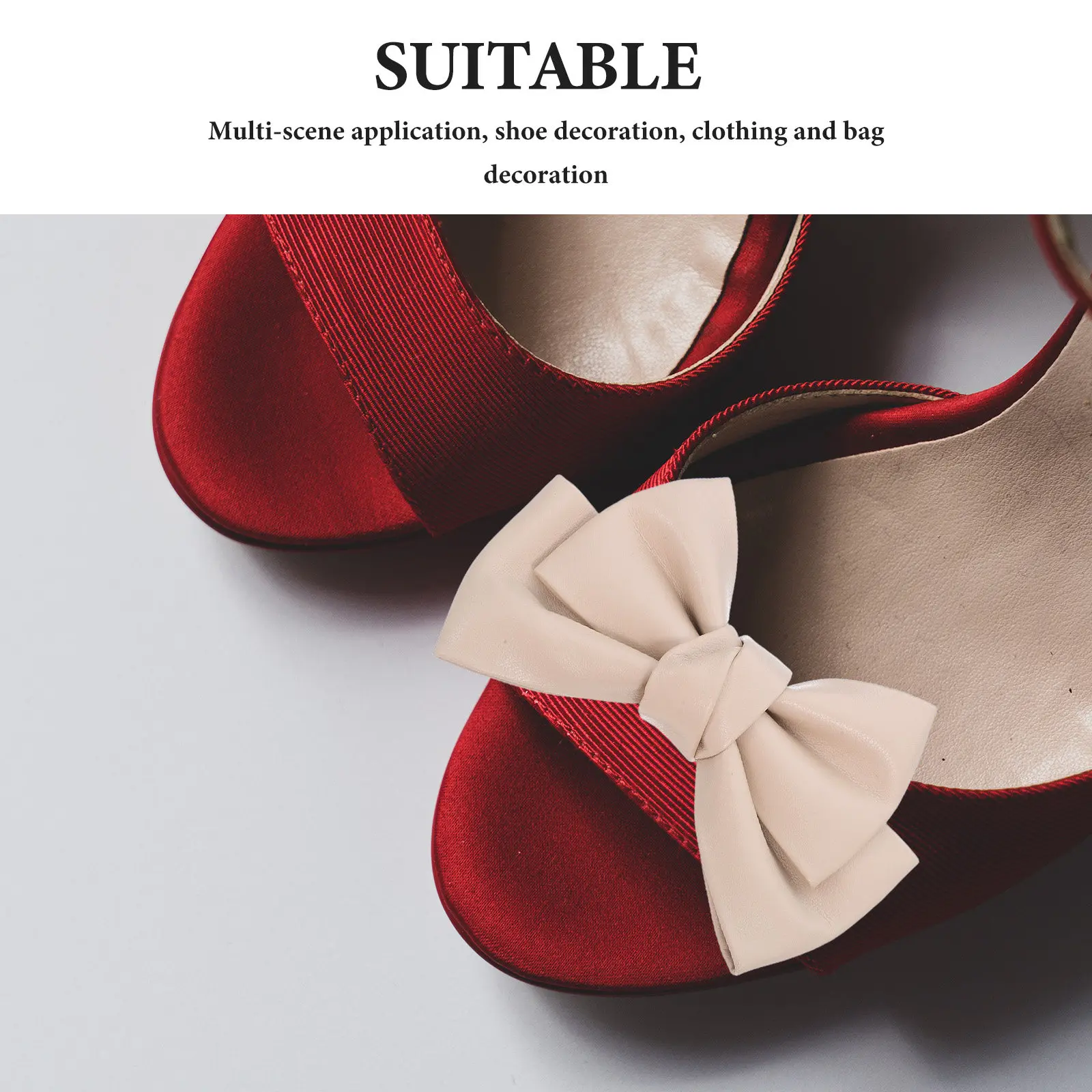 Bow Shoe Clips Detachable Elegant Bowknot Buckles for Heels Bridal Wedding Party Daily Wear Accessories