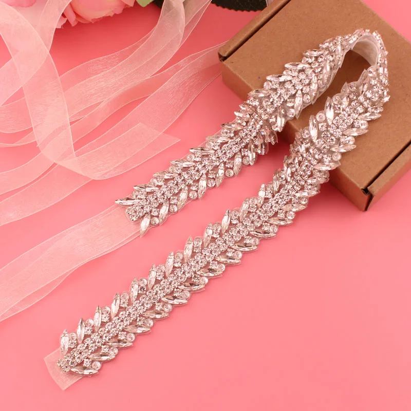 Silver Crystal Bridal Sash For Women Elegant Wedding Dress Belt With Stones New Rhinestone Pearl Bridal Belt Dresses Accessories