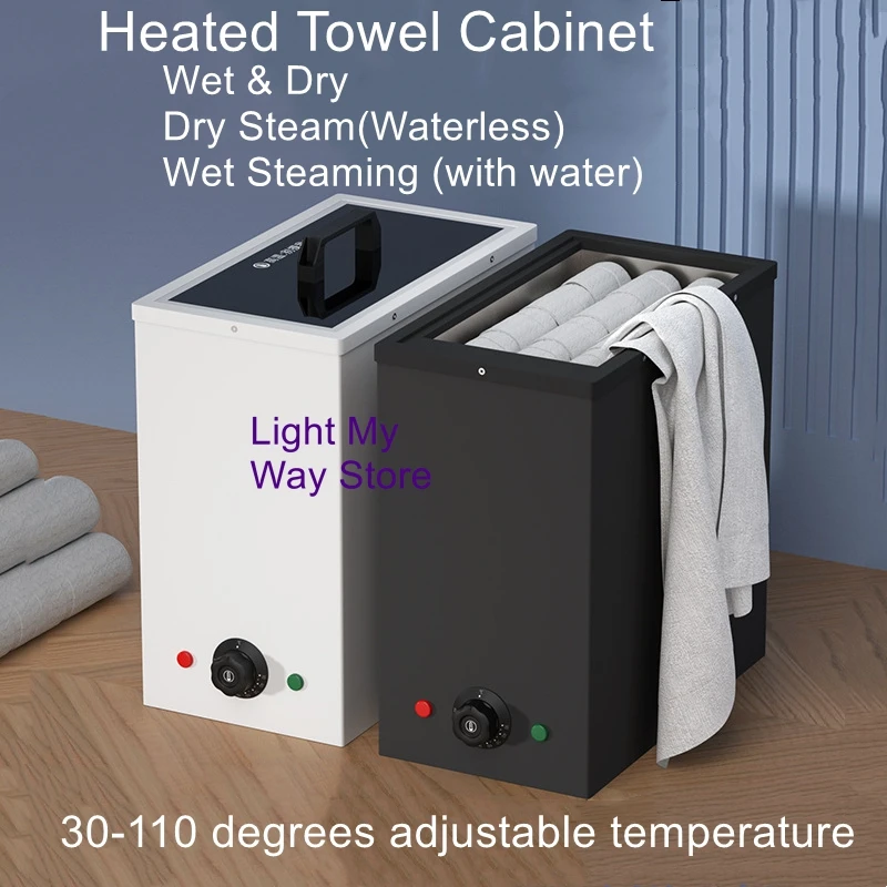 High temperature hot compress steam damp heat towel cabineth heated towel cabinet for both dry wet use beauty salon hair salon