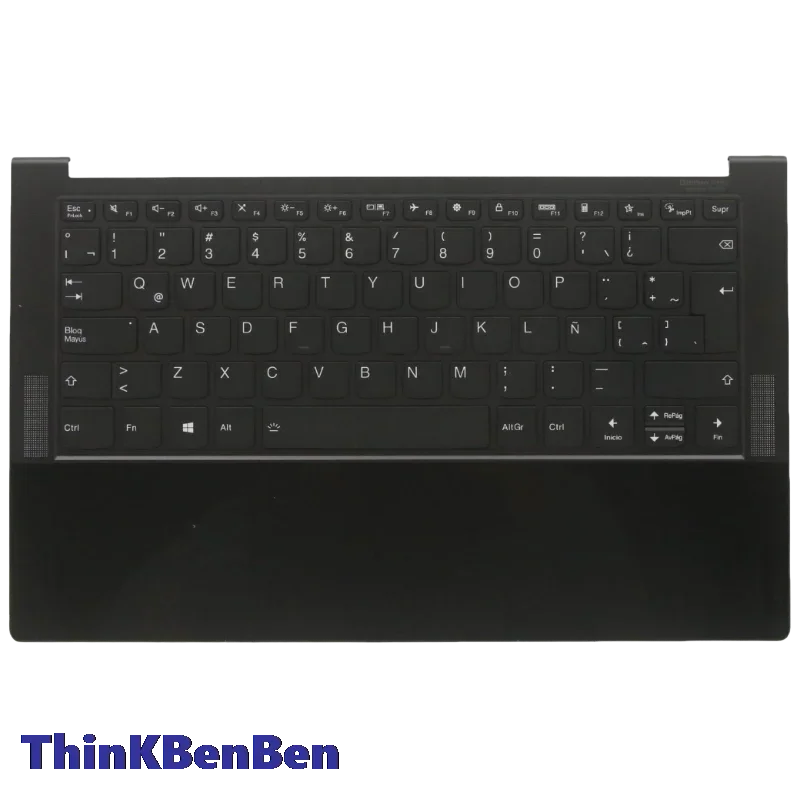 

Черный чехол для клавиатуры LAS Latin Spanish с верхней крышкой и подставкой для рук для Lenovo Ideapad Yoga Slim 9 14 14ITL05 5CB1B02503