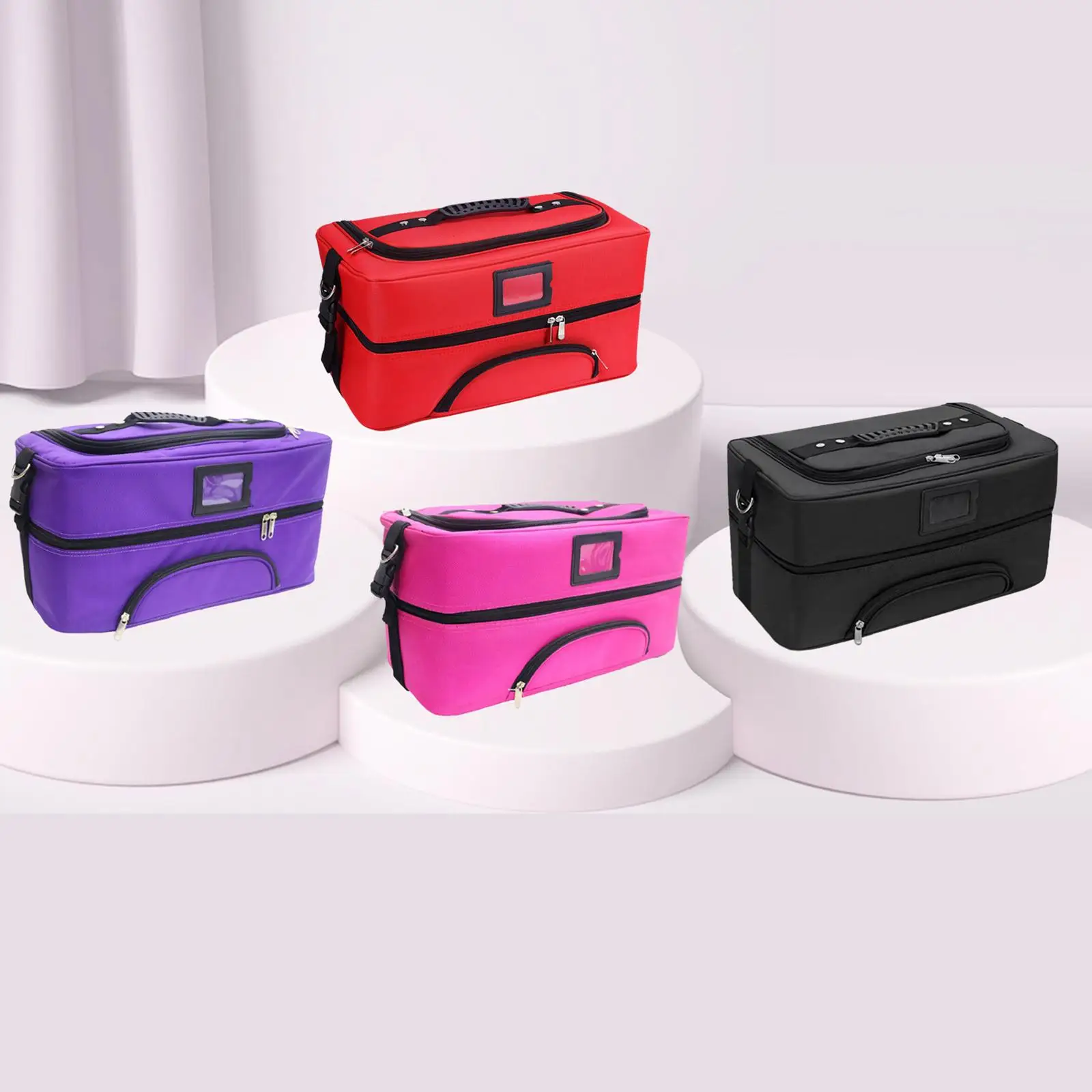

Makeup Bag Makeup Case,with Removable Divider,Portable,Travel Cosmetic Bag,Nail Polish Organizer Case for Girl Makeup Artist