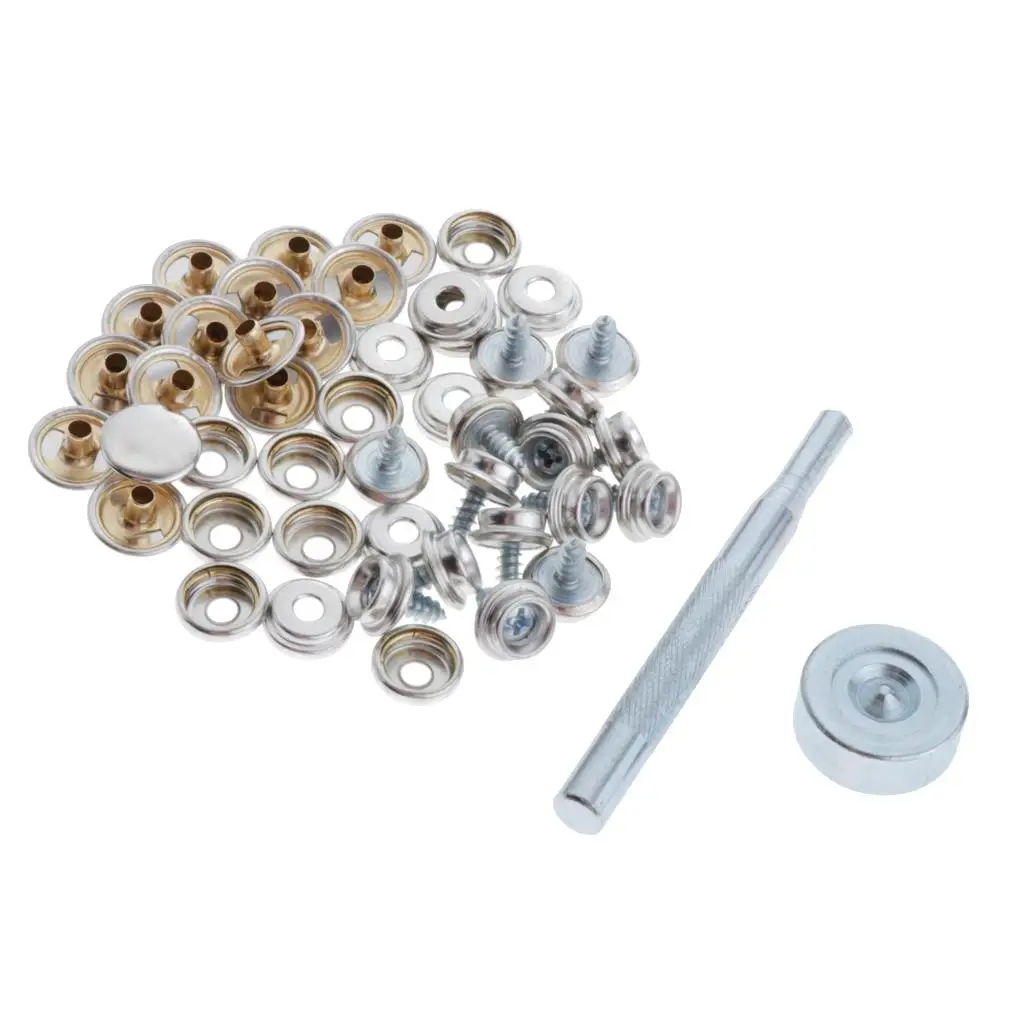 

Boat Cover Canvas Snap Button Waterproof Copper Fastener Set Furniture Fabric Screw Nut Socket for Marine Boat Accessories