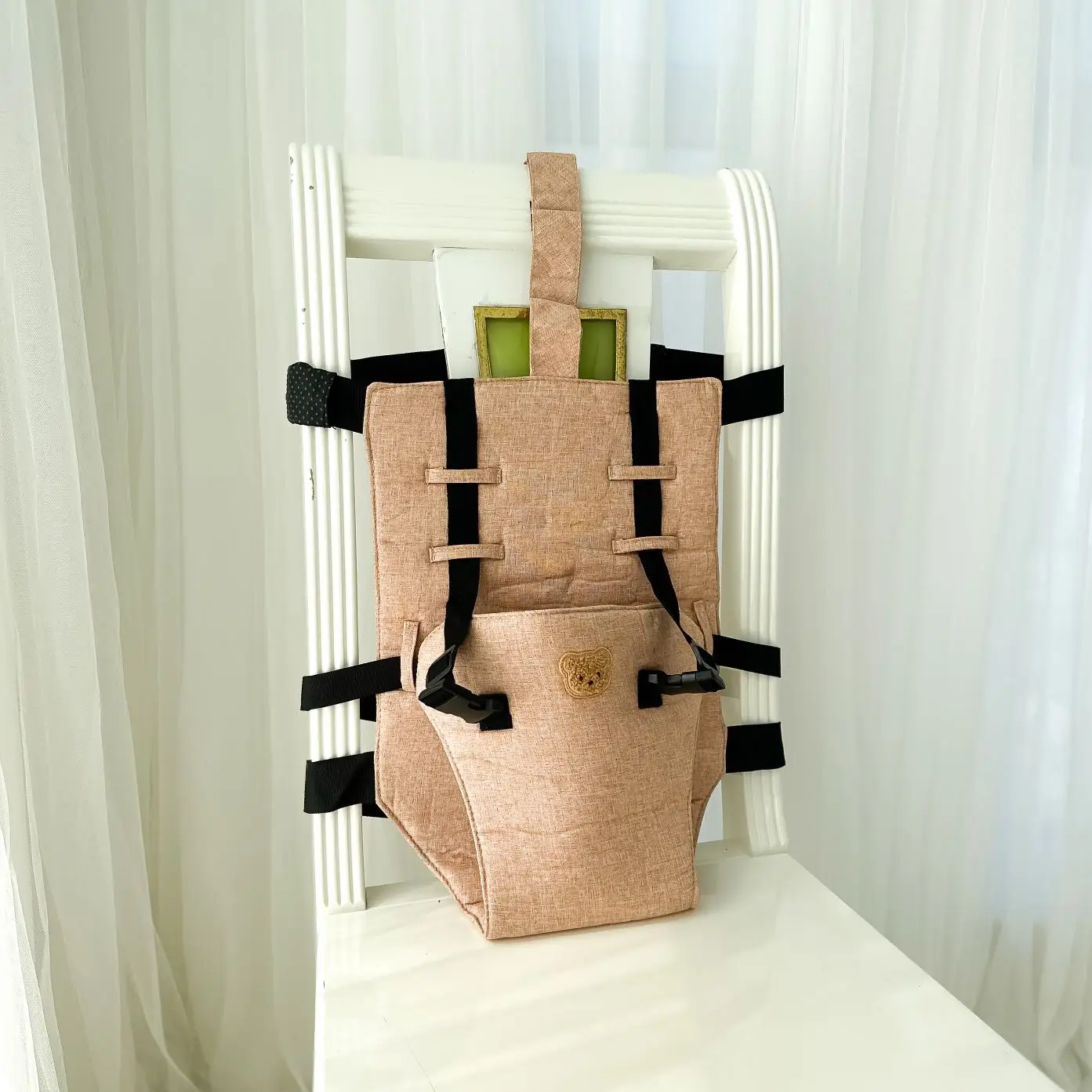 Krzesełko do karmienia dla dzieci, pas bezpieczeństwa, uniwersalne pięciopunktowe przenośne siedzisko dla dzieci, stałe z pasem zabezpieczającym dla niemowląt