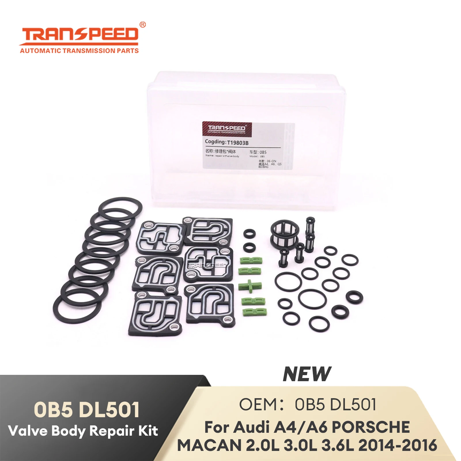 TRANSPEED 0B5 DL501 7 SPEED Auto Transmission Valve Body Repair Kit Fits for Audi A4 A6 PORSCHE MACAN 2.0L 3.0L 3.6L 2014-2016
