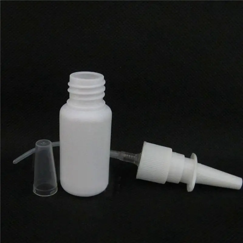 A84X-200Pcs 10Ml Spray Bottle Refillable Plastic Mist Nose Nasal Sprayer
