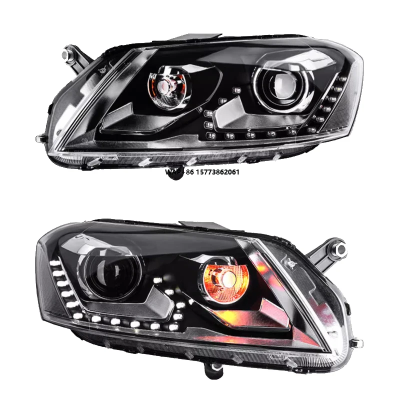 

2 Pieces for VW Passat B7 2012 2016 Head Lamp Upgrade LED Head Light DRL Headlights Lens Accessories Front Light
