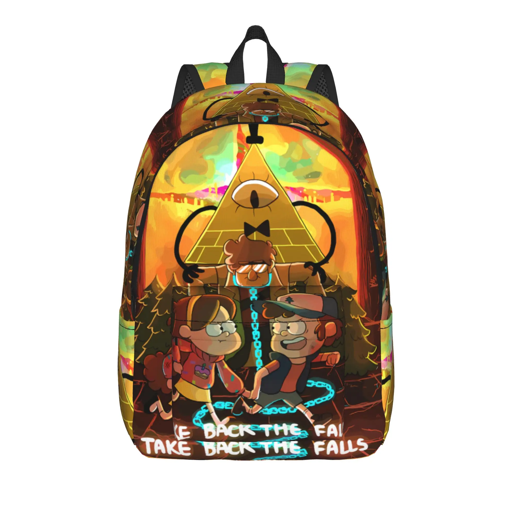 Backpack Women Gravitys Anime Falls Pattern Backpacks Polyester Fashion School Bags College Custom Rucksack