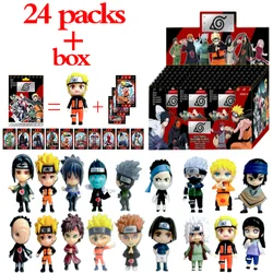 2-24pcs Anime Naruto Figure Blind box Uzumaki Sasuke Kakashi Action Figures PVC Model Toys Children birthday Christmas gift