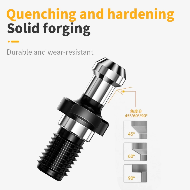 Kerseo BT30 High precision Pull Stud CNC Milling Tool Holder Retention Knob 45° 60° 90° pulling nails