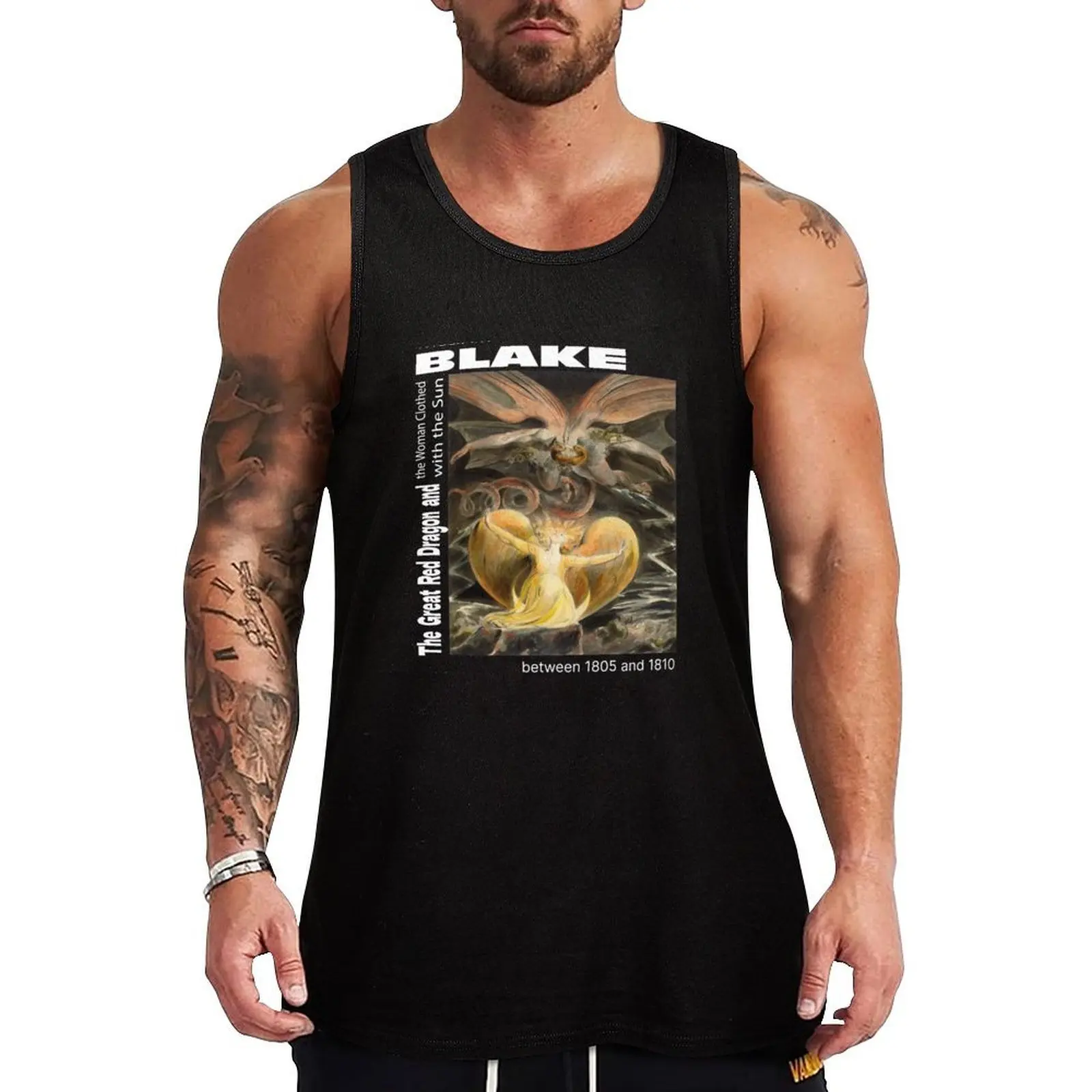 The Great Red Dragon and the Woman Clothed with the Sun Design by William Blake Painting Tank Top