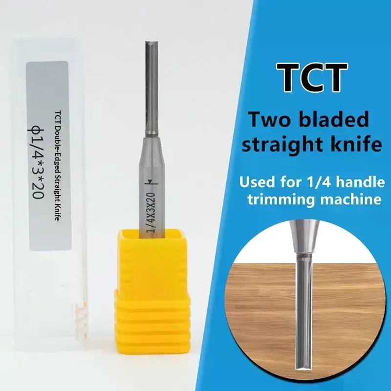 

Milling Cutters 3mm TCT Carbide Straight Blade For Trimmers For Paint-free Boards MDF Particleboard Cutting Woodworking Tool