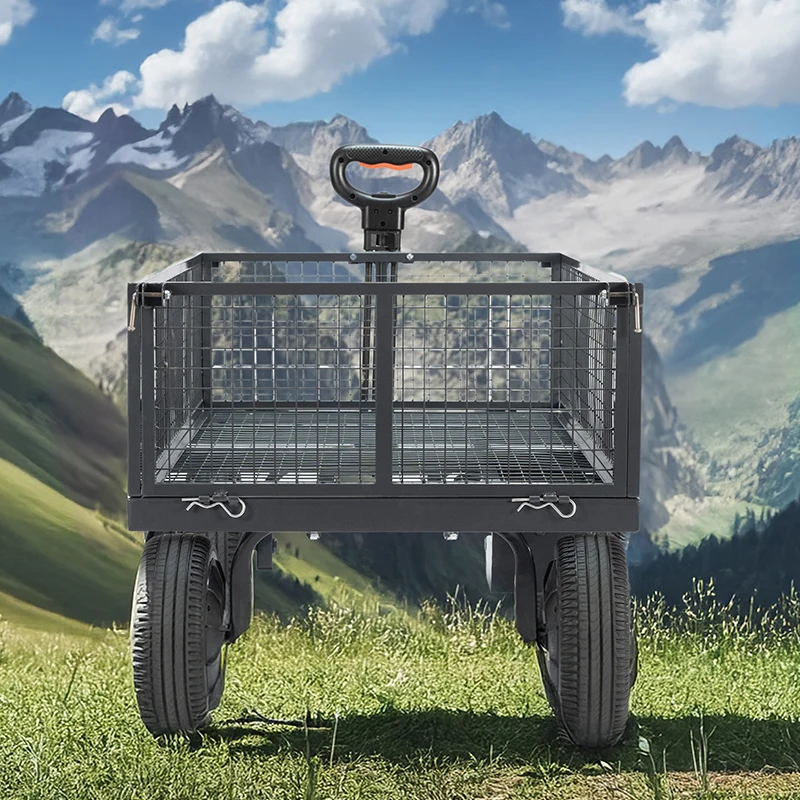 

Универсальная складная тележка для кемпинга с регулируемой ручкой, усиленная, для пляжа, сада, покупок и активного отдыха на природе