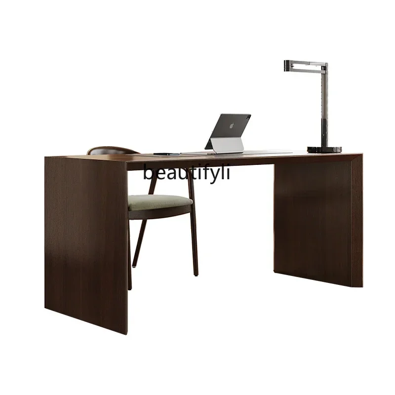K185 Italian Minimalist Desk Light Luxury Modern High-Grade Computer Desk Home Office Designer Workbench