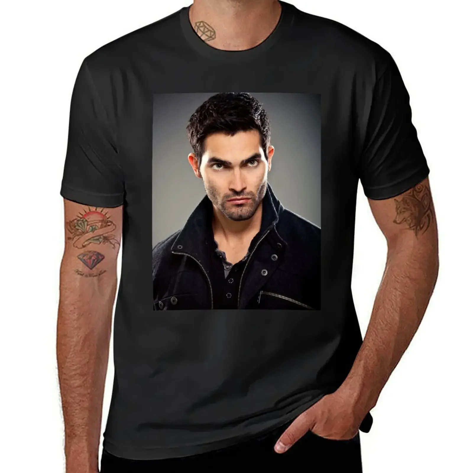 Tayler Hoechlin Teen Wolf T-Shirt hippie clothes animal prinfor boys heavy weight t shirts for men