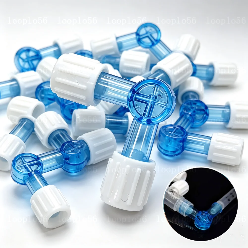 10-100pcs One - Time Suction Tube Two-Way Valve Simple Type Optical Modulator Connecting Conversion Head 2-Way Stopcock Flexible