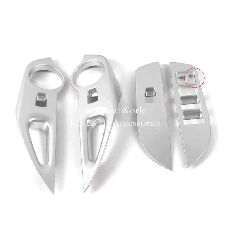 

For Toyota Corolla Cross 2019-2023 Door Window Glass Switch Lift Panel Cover Trims Carbon Fiber Car Interior Accessories