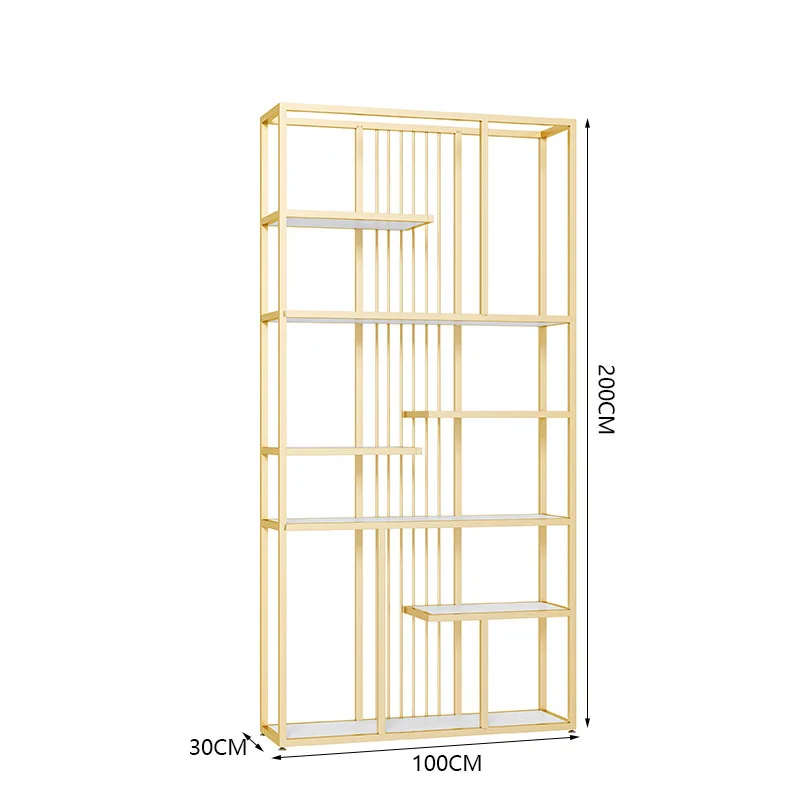 Nordic modern wrought iron Bogu shelf floor bookshelf commercial partition rack display