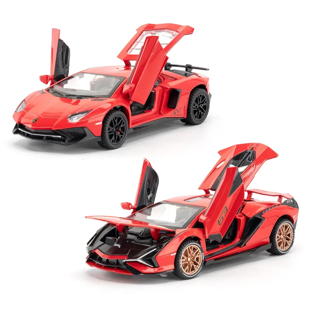 1: 32 RED Series Lamborghini Mercedes Camaro Sports Car Alloy Simulation Children\'s Toy Car Model Festival gifts Collection