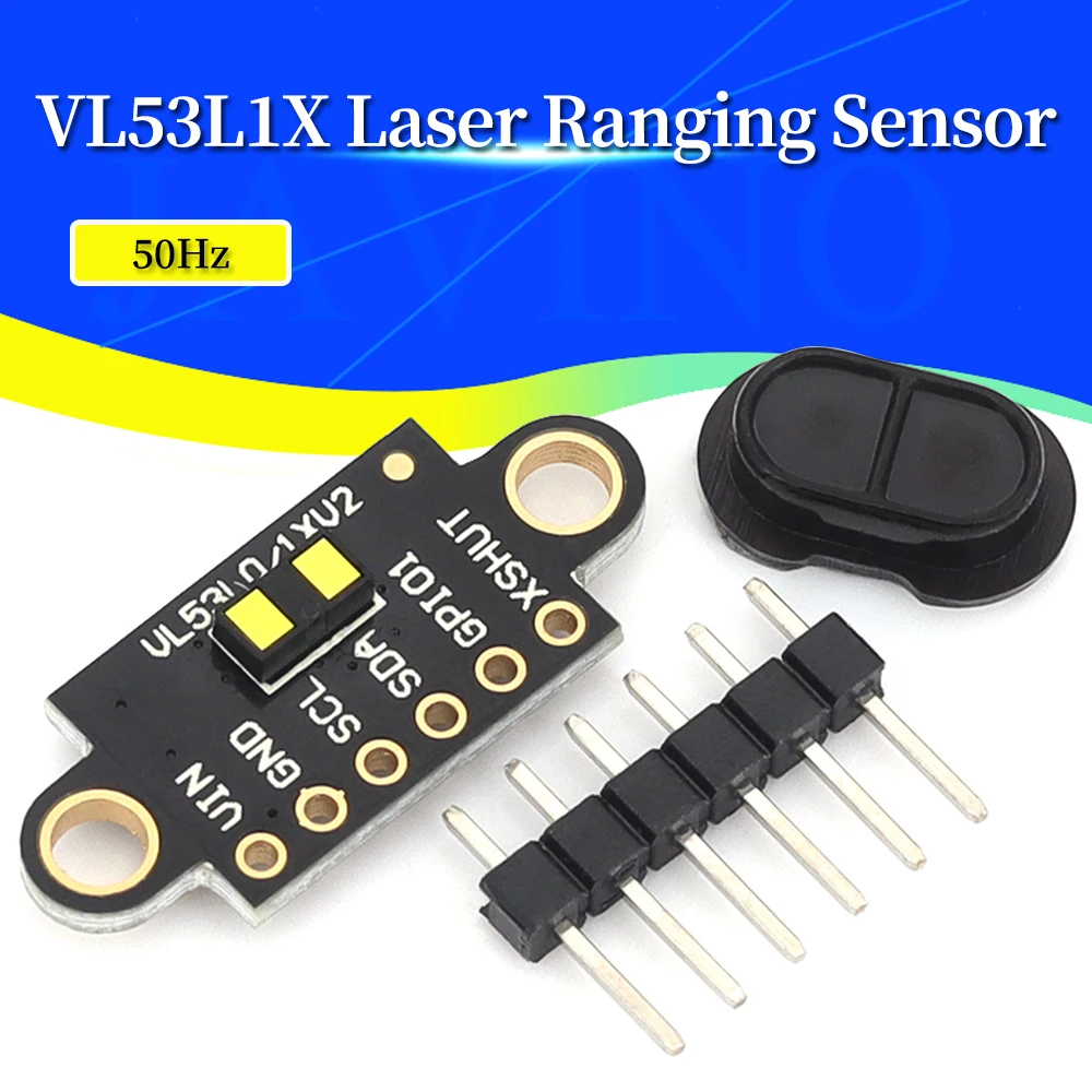 Javino 1/5/10Pcs 4M VL53L1X Time Of Flight Laser Ranging Module Black PCB With Ear And Lens Cover Arduino Distance Detector