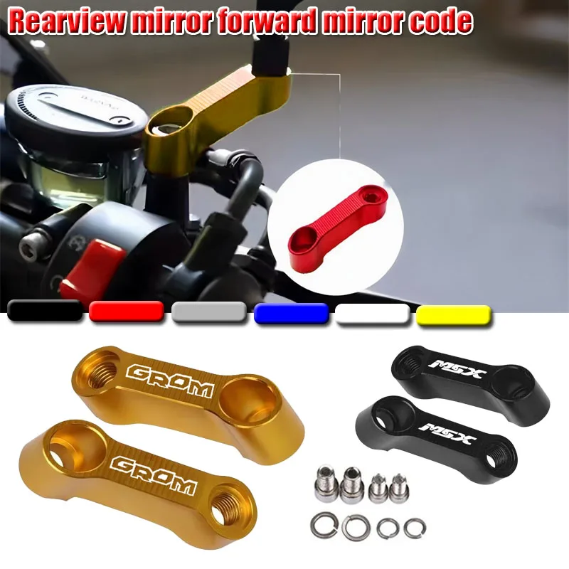 

2025 New Fit For Honda GROM MSX 125 MSX125 GROM125 Motorcycle Accessories CNC Aluminum Rearview Mirror Adapter Extender Riser