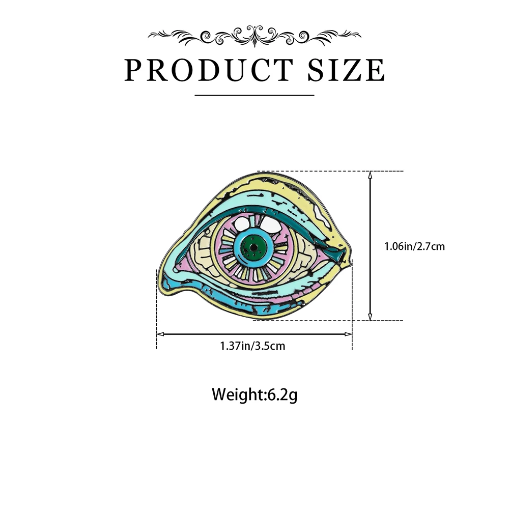 Hanreshe New Eye Enamel Brooch Medical Ophthalmology Creative Jewelry Colorful Pin Badge for Backpack Lapel Decoration