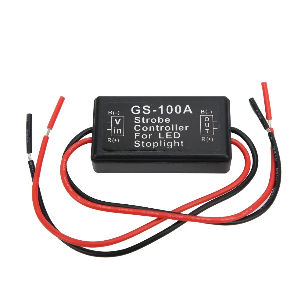 GS-100A Strobe Controller 2A 12-24VDC LED Flash Control Module Plastic 5*3*1.5cm Strobe Controller Relay Automotive Use