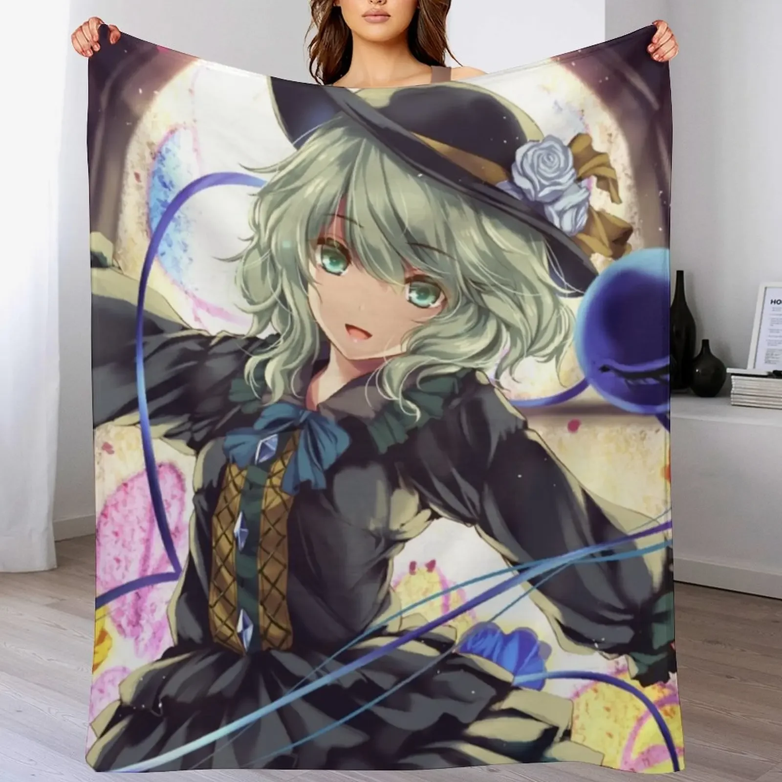

Komeiji Koishi Throw Blanket Comforter Soft Beds Loose Decorative Sofa Blankets
