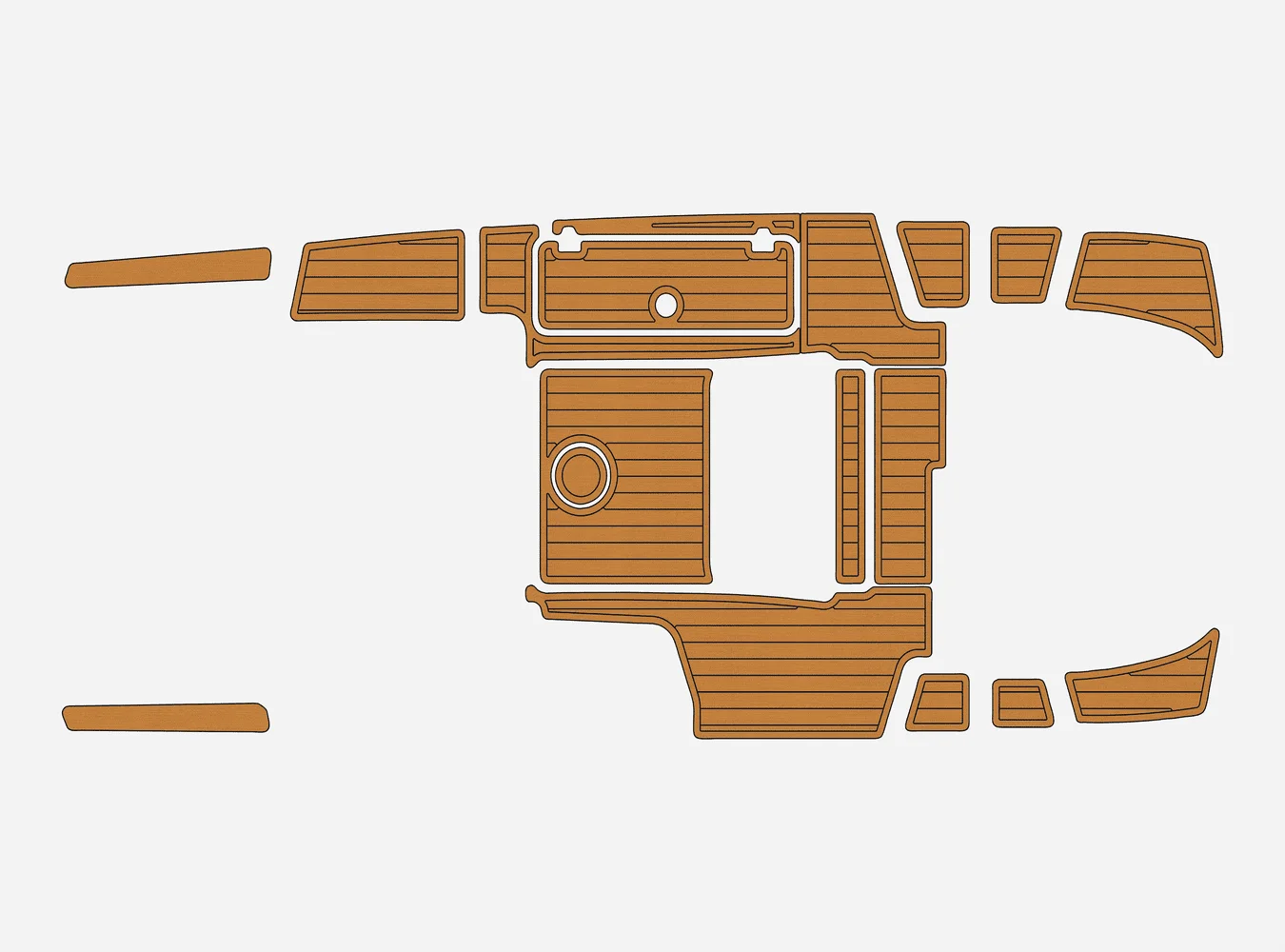 

Non-Slip EVA Faux Teak Marine Mat Self-Adhesive 6mm Yacht Cockpit Pad for 2021 Invictus 280 GT Boat Decking Easy Install