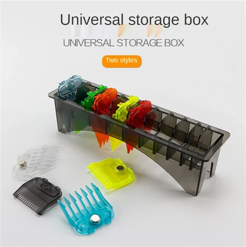 

8 /10 Grid Limit Comb Holder Box Universal Hair Clipper Guide Attachment Storage Box Hair Styling Tool Organizer Accessories