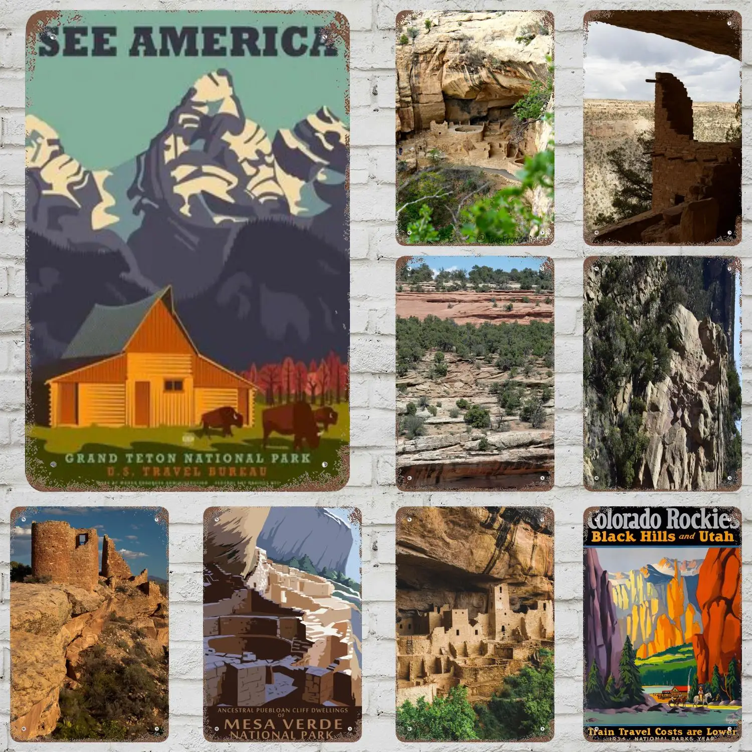 mesa verde national park Metal Signs wall decor Vintage Tin Signs Captain Metal Poster Decor for Bar Pub Club Wall Decoration