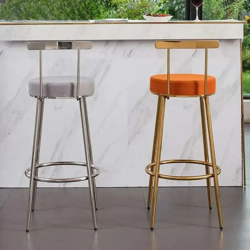 

Modern Reception Bar Chair Shop Executive Upholstered Gold Wedding Counter Barstool Outdoor Sgabelli Per Cucina Garden Furniture