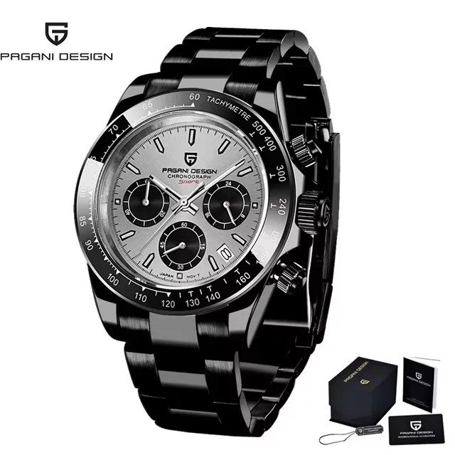 PAGANI DESIGN Luxury Men's Watch Quartz Men's Business Watch Top Brand Luxury Waterproof Men's Chronograph VK63 Reloj Hombre image 3