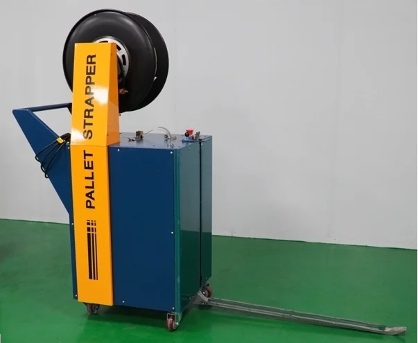 Model DBA-1300A Mobile Semi-Automatic PP/PET Pallet Probe Carton Vertical Strapper Strapping Packing Machine for Sale