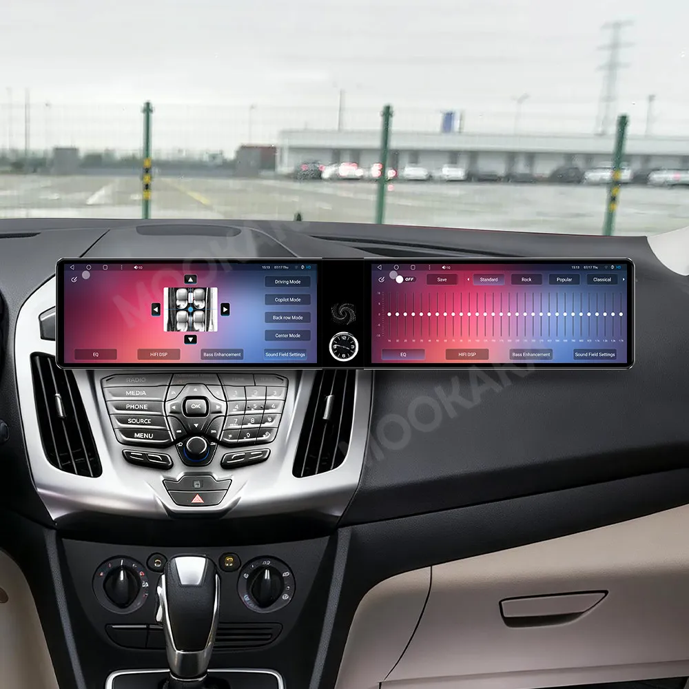 Qualcomm Android Radio For Ford Transit 2015-2018 Dual Screen GPS Multimedia Navigation Car Stereo Receiver player IPS Head Unit