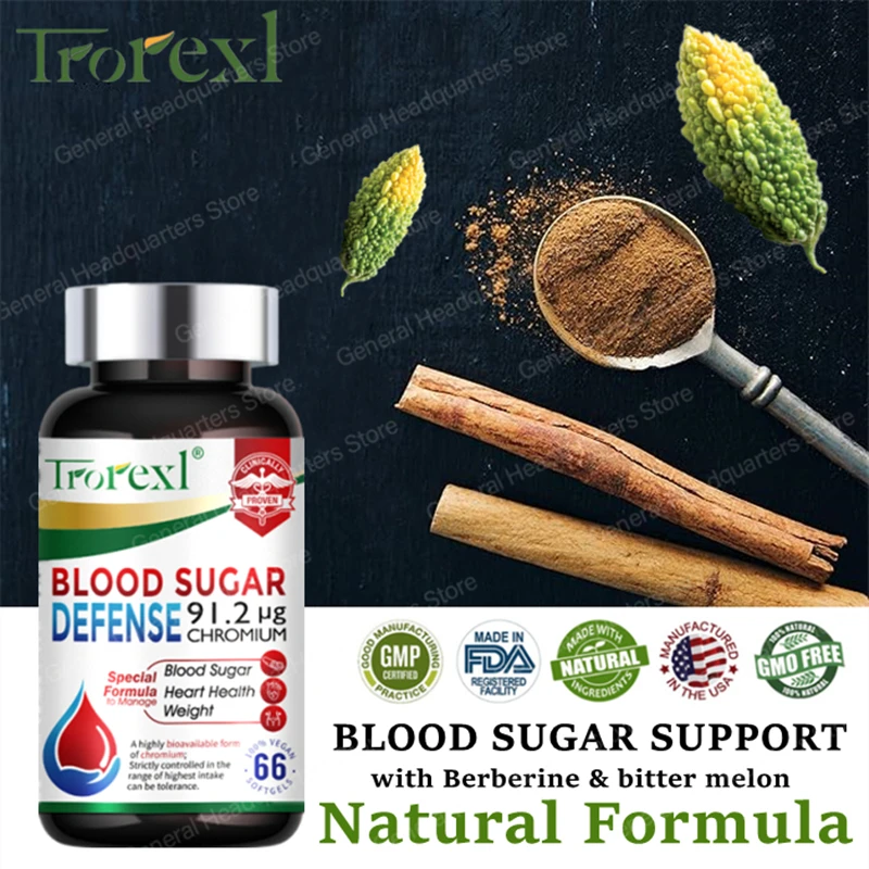 Trorexl Organic Plant-Insulin Rhodiola Rosea Capsules Reduce Blood Sugar Support Diabetes and Cardiovascular Health Healthy Food