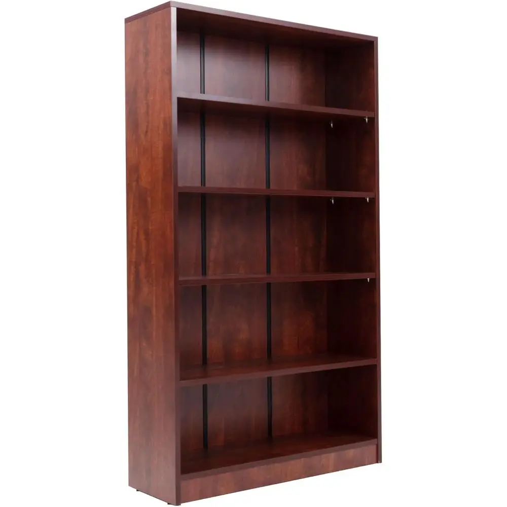 5 Shel Cherry Bookcase 60 inch Tall Wood Bookshel or Bedroom