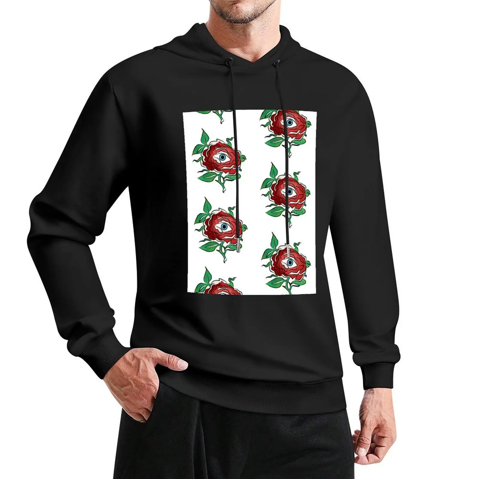 

Wild Irish Rose Pullover Hoodie korean clothes men's winter sweater men's sweat-shirt hoody