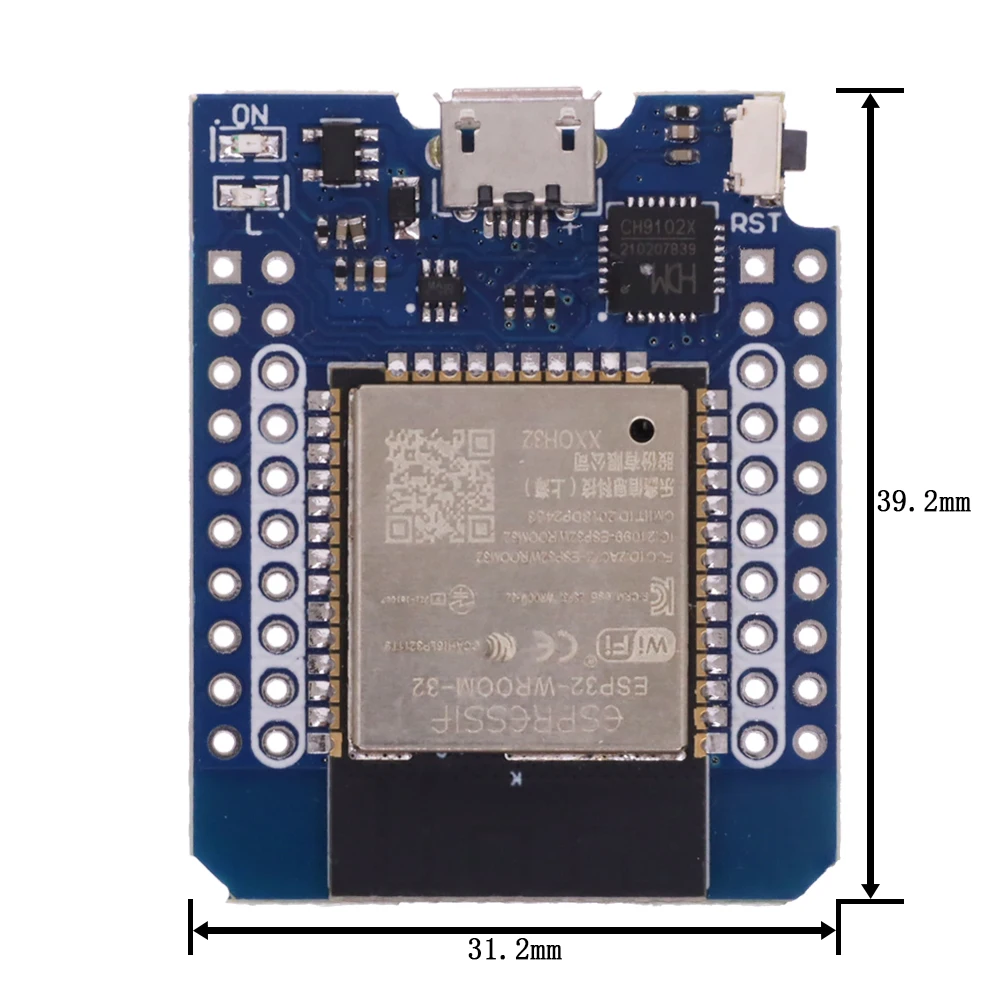 For Wemos Mini D1 ESP8266 ESP32 ESP-32S WIFI Bluetooth CH9102X CH9102 Development Board Module For Arduino With Pins