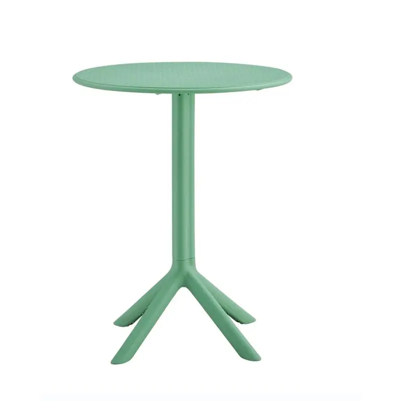 Conjunto de cadeiras bistrô de plástico de 3 peças, plástico oceano ecológico, cor verde