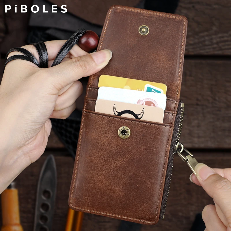 

1Pc Men Women Genuine Leather Bank Card Holder Adults Kids Business Name Badge Holder Identity Badge Cards Cover With Lanyard