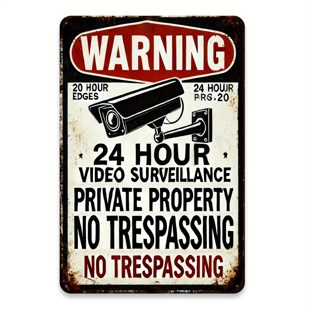 An Antique Warning Sign Iron Sheet, 12 