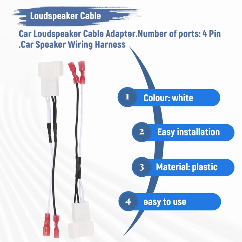 Pop 2Pcs Car Tweeter Dash Front Speaker Wire Harness Cable Adapter Fit For Toyota Tacoma 2016 2017 2018 2019