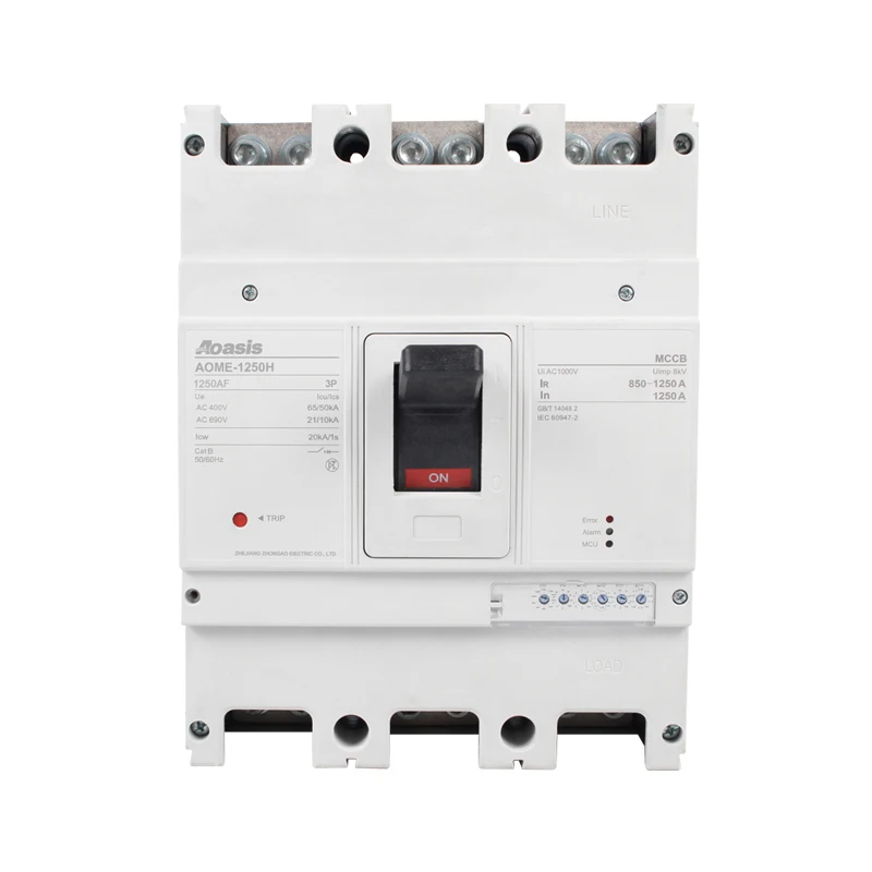 

High Quality AOME-1250H 3P Intelligent Electronic Adjustable Type Moulded Case Circuit Breaker